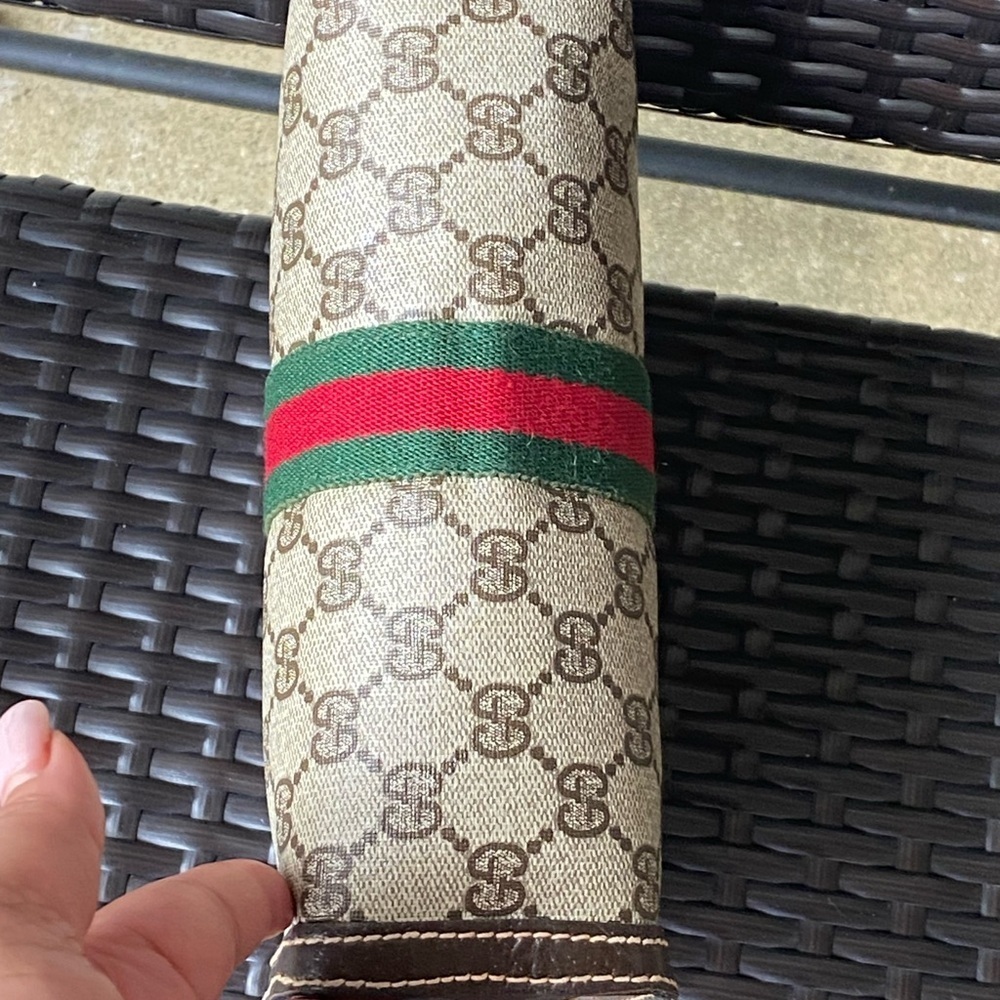 GUCCI Vintage GG Web Supreme Canvas Clutch cosmetic parfums bag - Picture 5 of 8